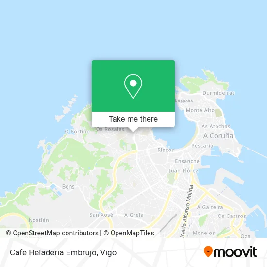 Cafe Heladeria Embrujo map