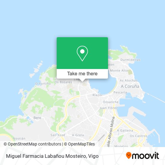 Miguel Farmacia Labañou Mosteiro map