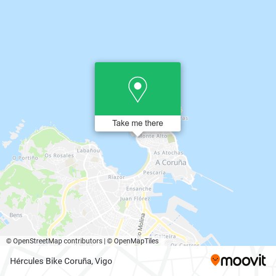 Hércules Bike Coruña map