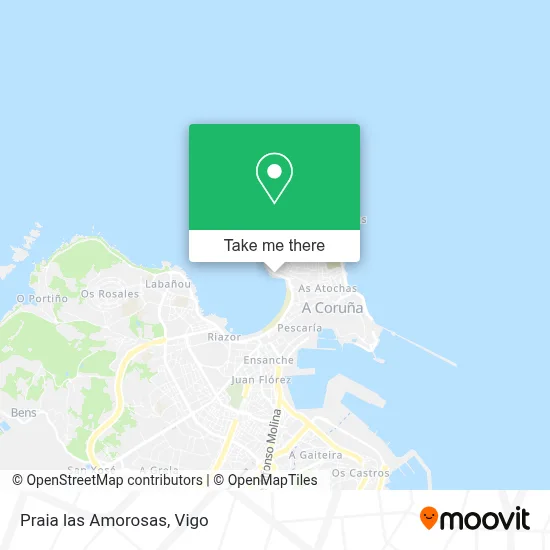 Praia las Amorosas map