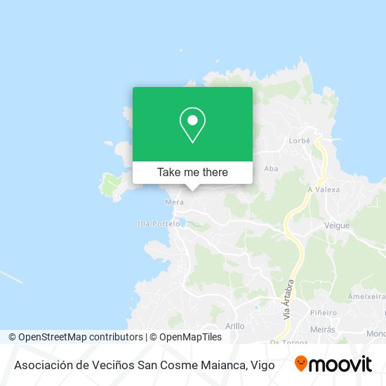 Asociación de Veciños San Cosme Maianca map