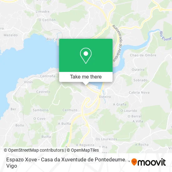 mapa Espazo Xove - Casa da Xuventude de Pontedeume. .