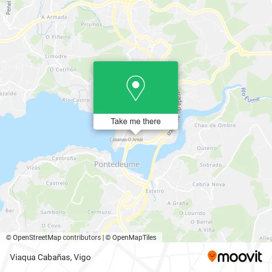 Viaqua Cabañas map
