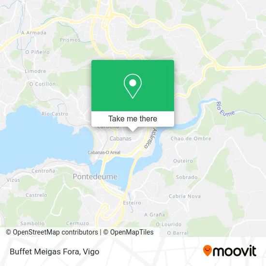 Buffet Meigas Fora map