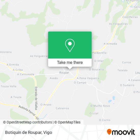 Botiquín de Roupar map