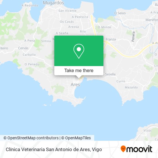 mapa Clínica Veterinaria San Antonio de Ares