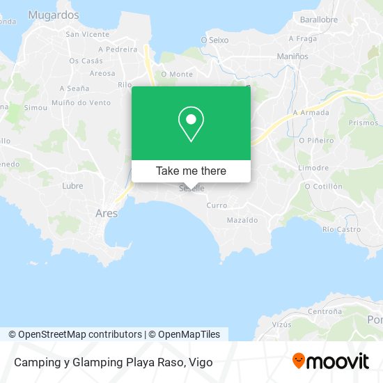 mapa Camping y Glamping Playa Raso