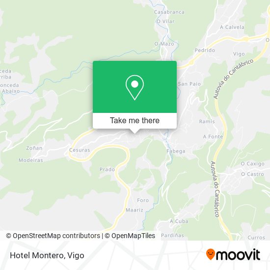 Hotel Montero map