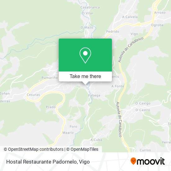 Hostal Restaurante Padornelo map