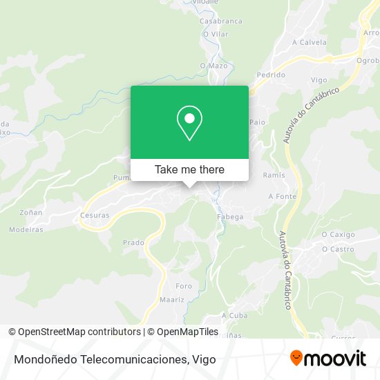 Mondoñedo Telecomunicaciones map