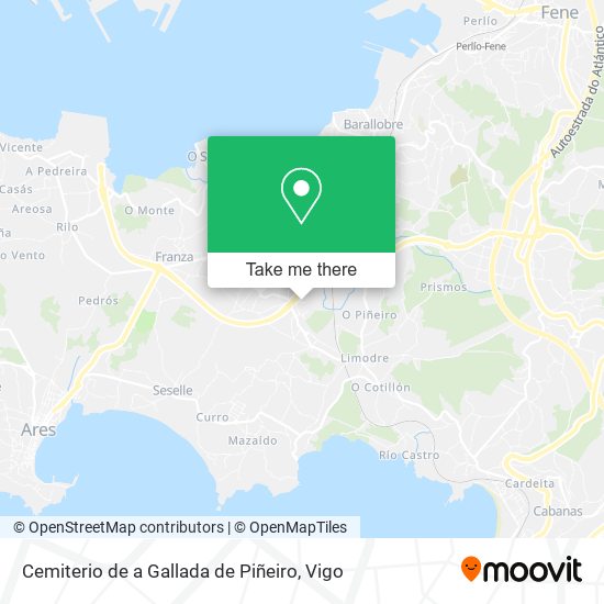 Cemiterio de a Gallada de Piñeiro map