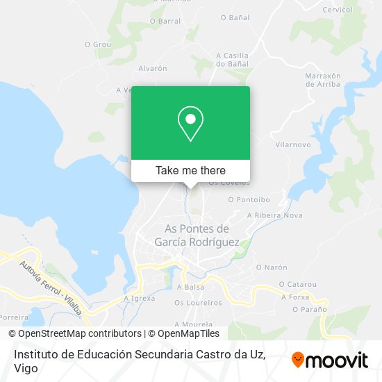 mapa Instituto de Educación Secundaria Castro da Uz