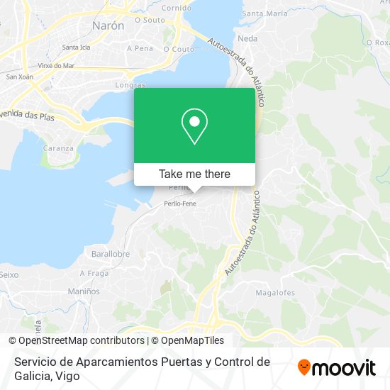 Servicio de Aparcamientos Puertas y Control de Galicia map