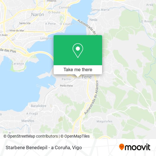 mapa Starbene Benedepil - a Coruña