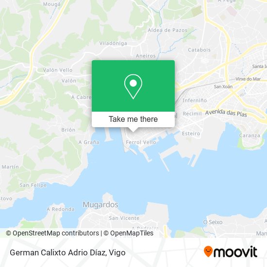 German Calixto Adrio Díaz map