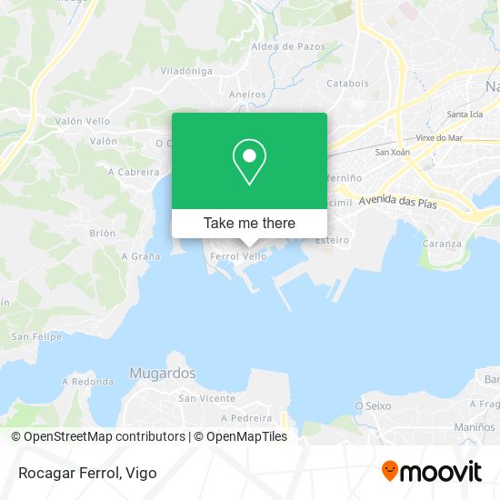 Rocagar Ferrol map