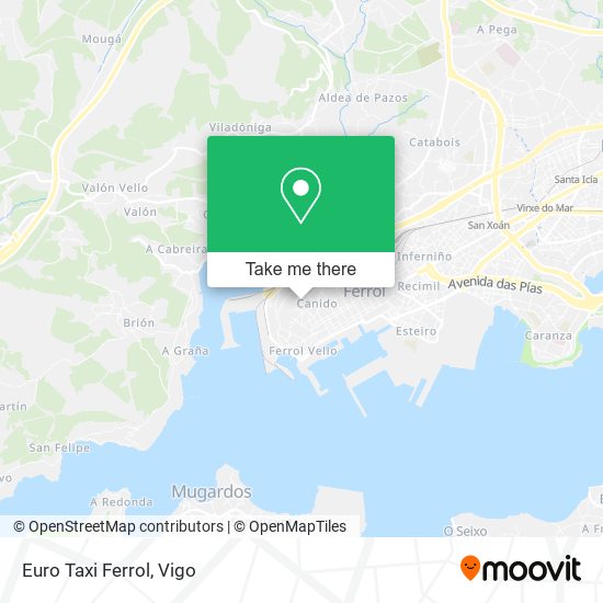 mapa Euro Taxi Ferrol