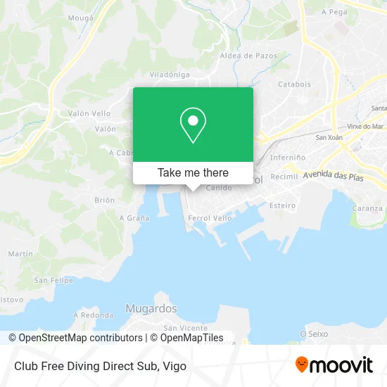 Club Free Diving Direct Sub map