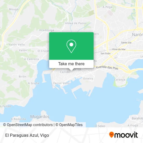 El Paraguas Azul map