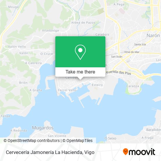 Cervecería Jamonería La Hacienda map