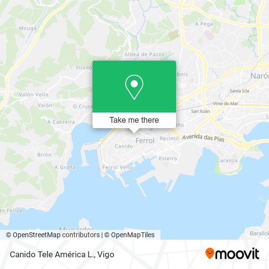 Canido Tele América L. map