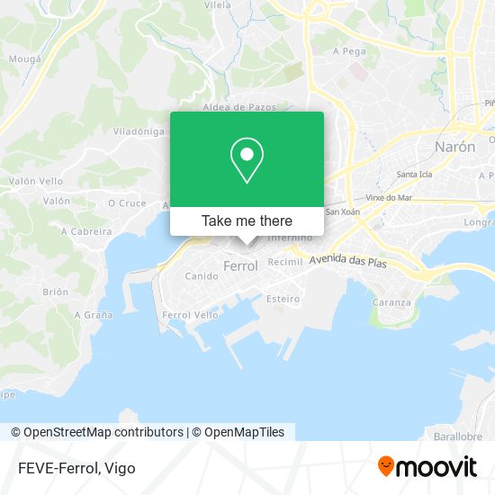 FEVE-Ferrol map