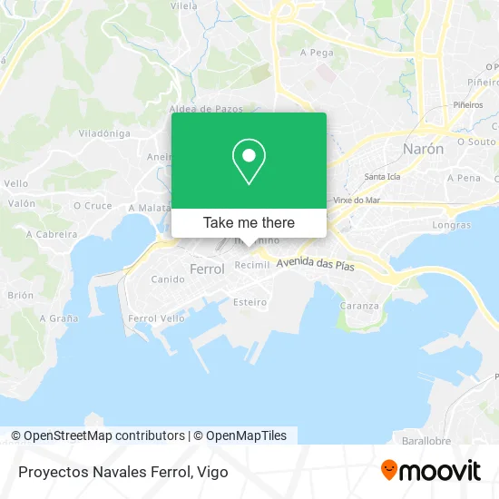 Proyectos Navales Ferrol map