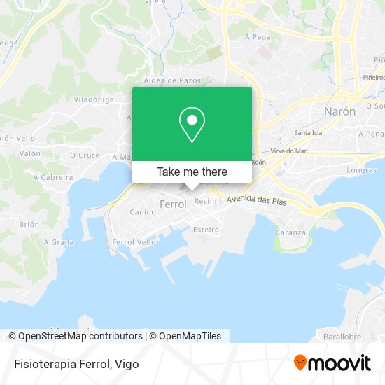 Fisioterapia Ferrol map