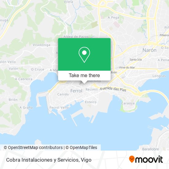 Cobra Instalaciones y Servicios map