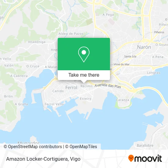 Amazon Locker-Cortiguera map