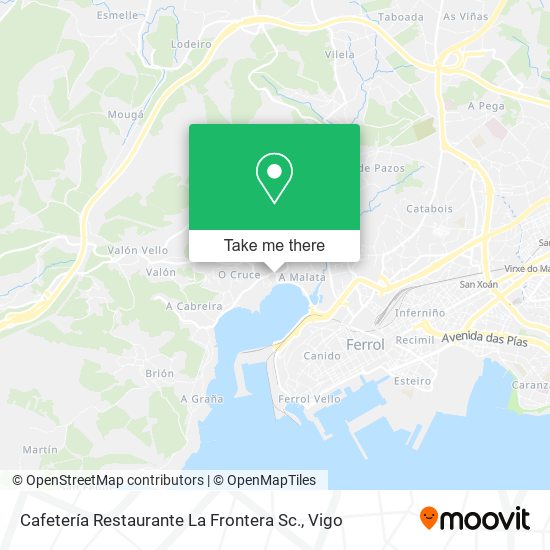 Cafetería Restaurante La Frontera Sc. map