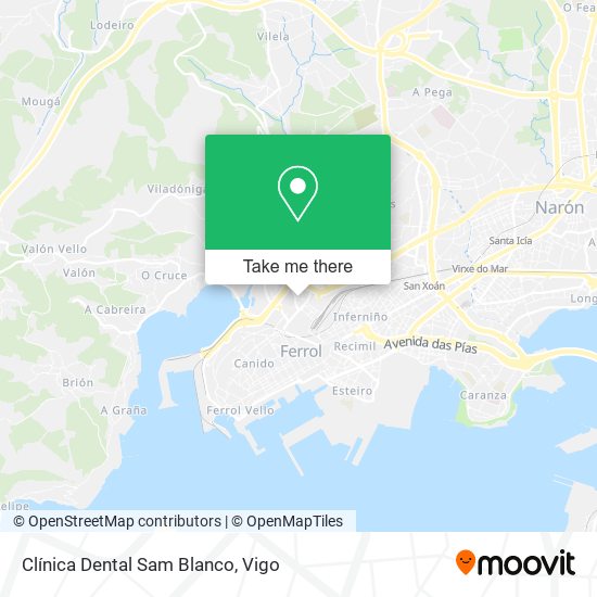 Clínica Dental Sam Blanco map