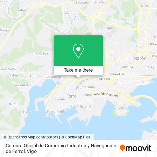 Camara Oficial de Comercio Industria y Navegación de Ferrol map