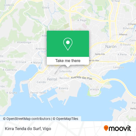 Kirra Tenda do Surf map