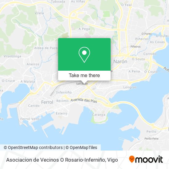 Asociacion de Vecinos O Rosario-Inferniño map