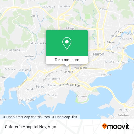 Cafetería Hospital Nav map
