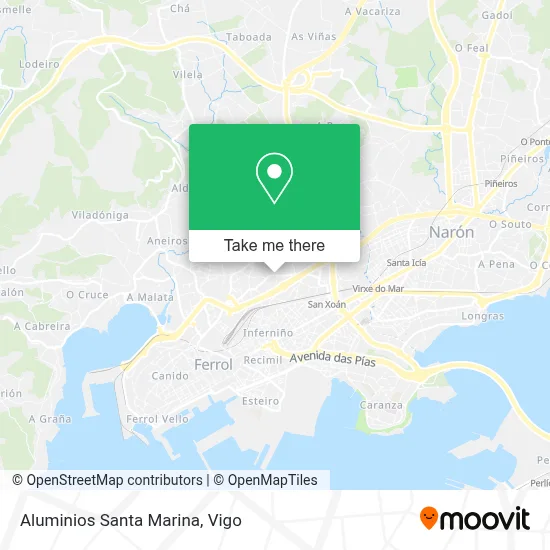 Aluminios Santa Marina map
