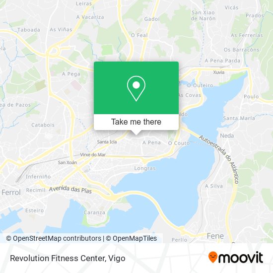 mapa Revolution Fitness Center