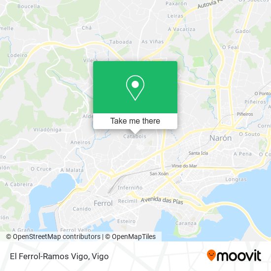 El Ferrol-Ramos Vigo map