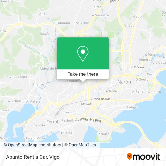 Apunto Rent a Car map