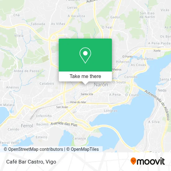 Café Bar Castro map