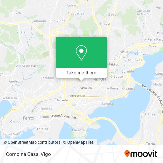 Como na Casa map