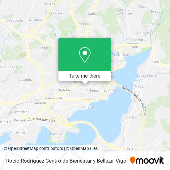 mapa Rocío Rodríguez Centro de Bienestar y Belleza