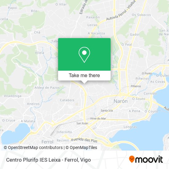 mapa Centro Plurifp IES Leixa - Ferrol