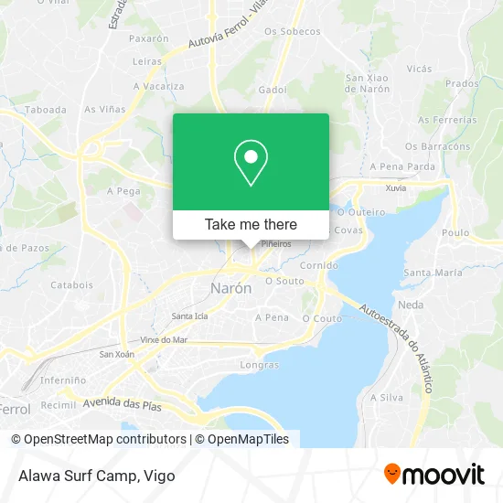 Alawa Surf Camp map