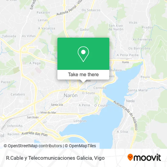 mapa R.Cable y Telecomunicaciones Galicia