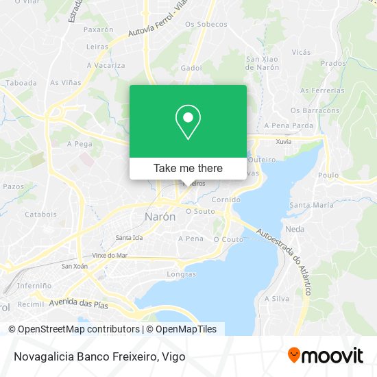Novagalicia Banco Freixeiro map