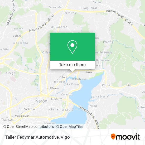 mapa Taller Fedymar Automotive