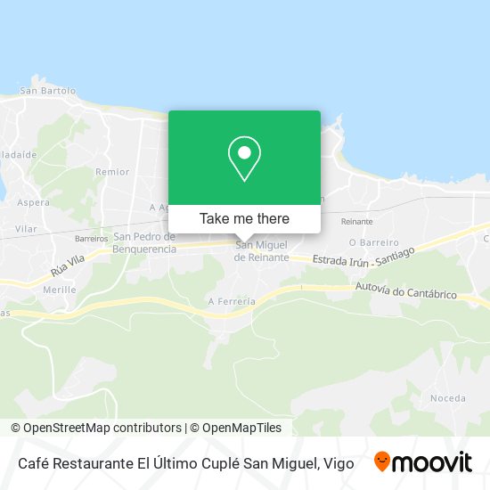 Café Restaurante El Último Cuplé San Miguel map