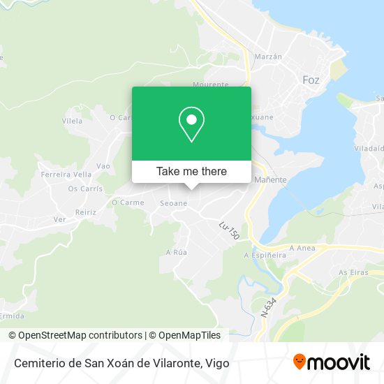 Cemiterio de San Xoán de Vilaronte map